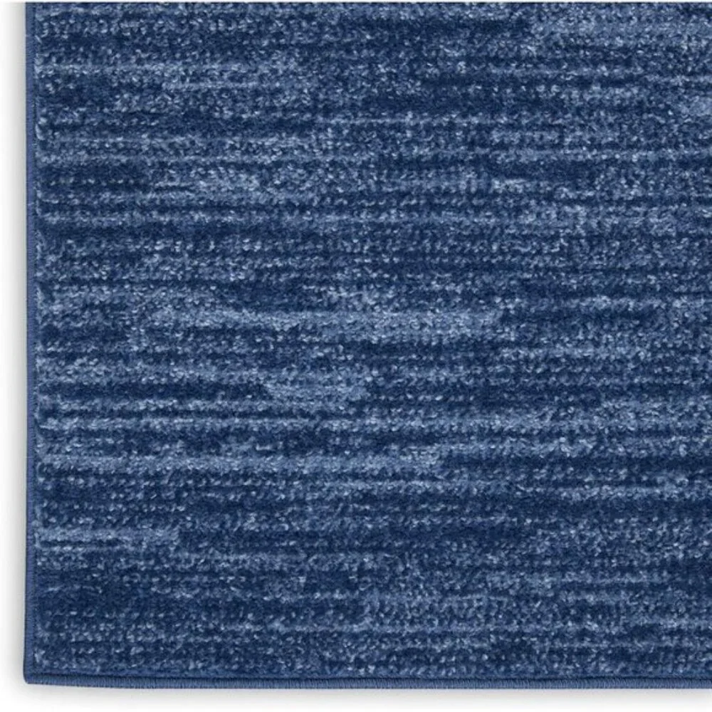 New 4 x 6ft Navy Blue Modern Area Rug, Durable Fabric Essentials Patio Carpet